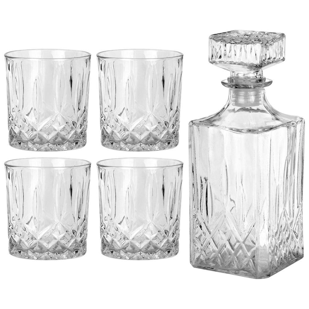 Alcohol Gift Set: Carafe, Whiskey Glasses, Drink Bottle