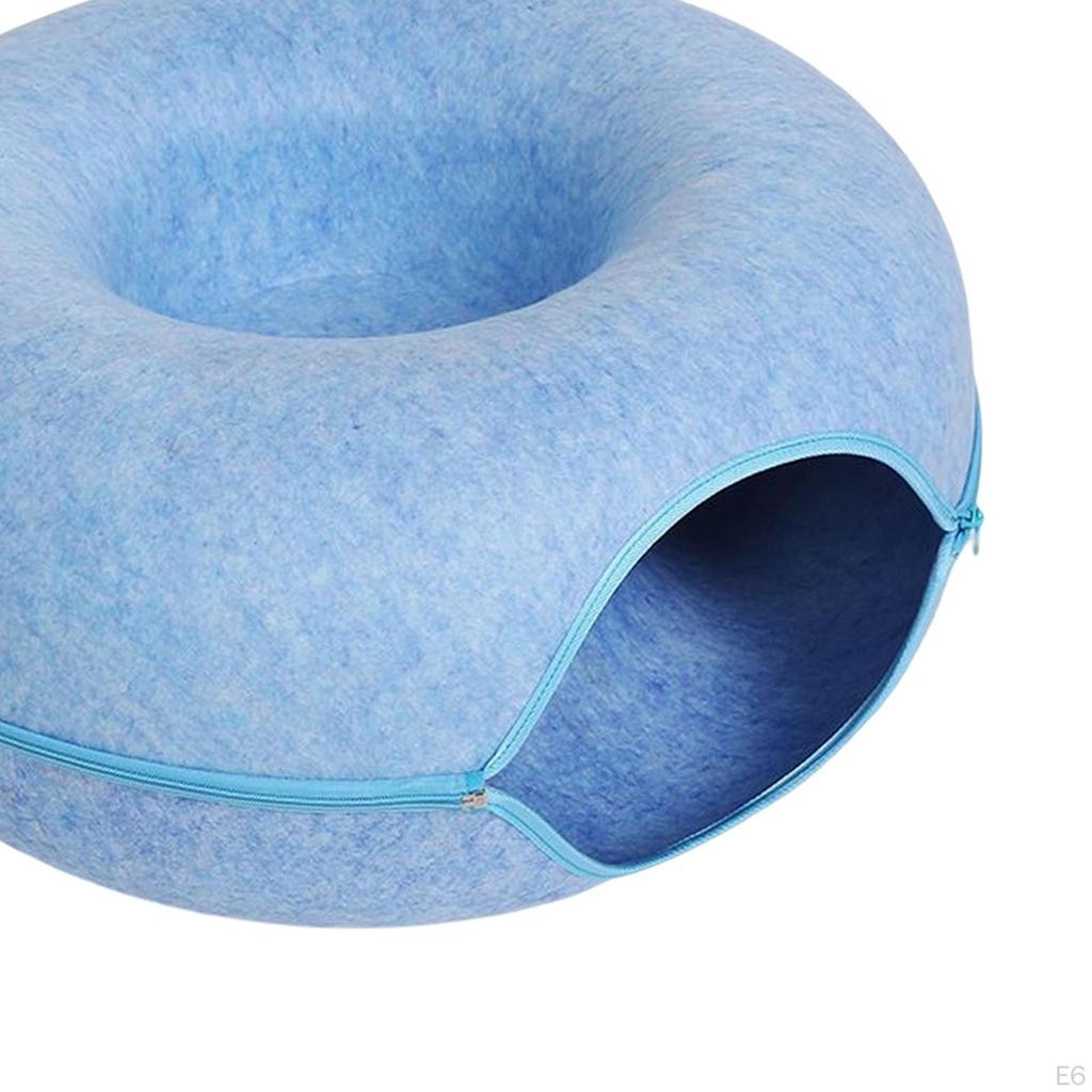 Cave for Cat Zipper Save Space Scratch Resistant Washable Kitten House Nest Removable 60x60x28cm