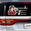 Peace & Joy Female Driver Learner Sticker - Reflective, Waterproof Car Decal