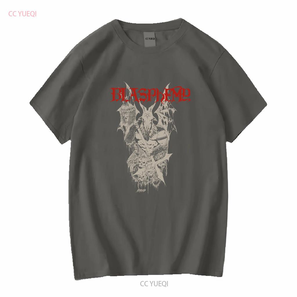 Blasphemy Black Metal Band T Shirt Fullsize S 5XL vintage Washed designer clothes Unisex homme fashion Top For Everyday Wear