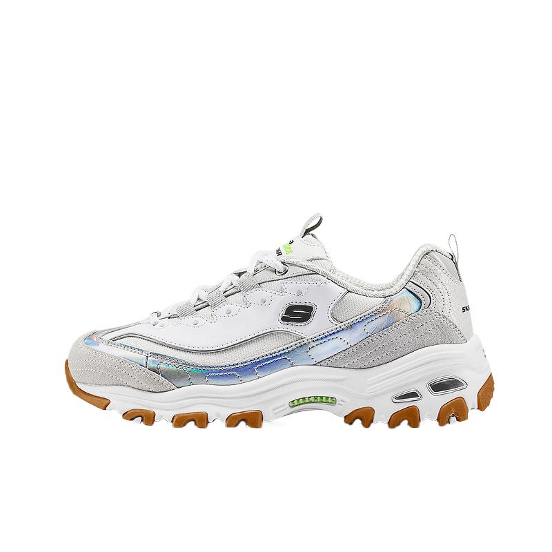 Skechers Sport Womens Mesh Synthetic Leather Comfortable Fashionable Simple Versatile Non-Slip Low-Top Dad Shoes Women sneaker 150556-WGY 35.5