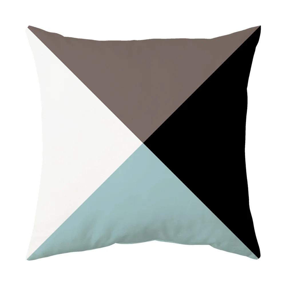 Büro Wohnzimmer Zuhause Kissenbezug Blau Geometrisch Einfaches Muster Kissenbezug Auto Ornamente