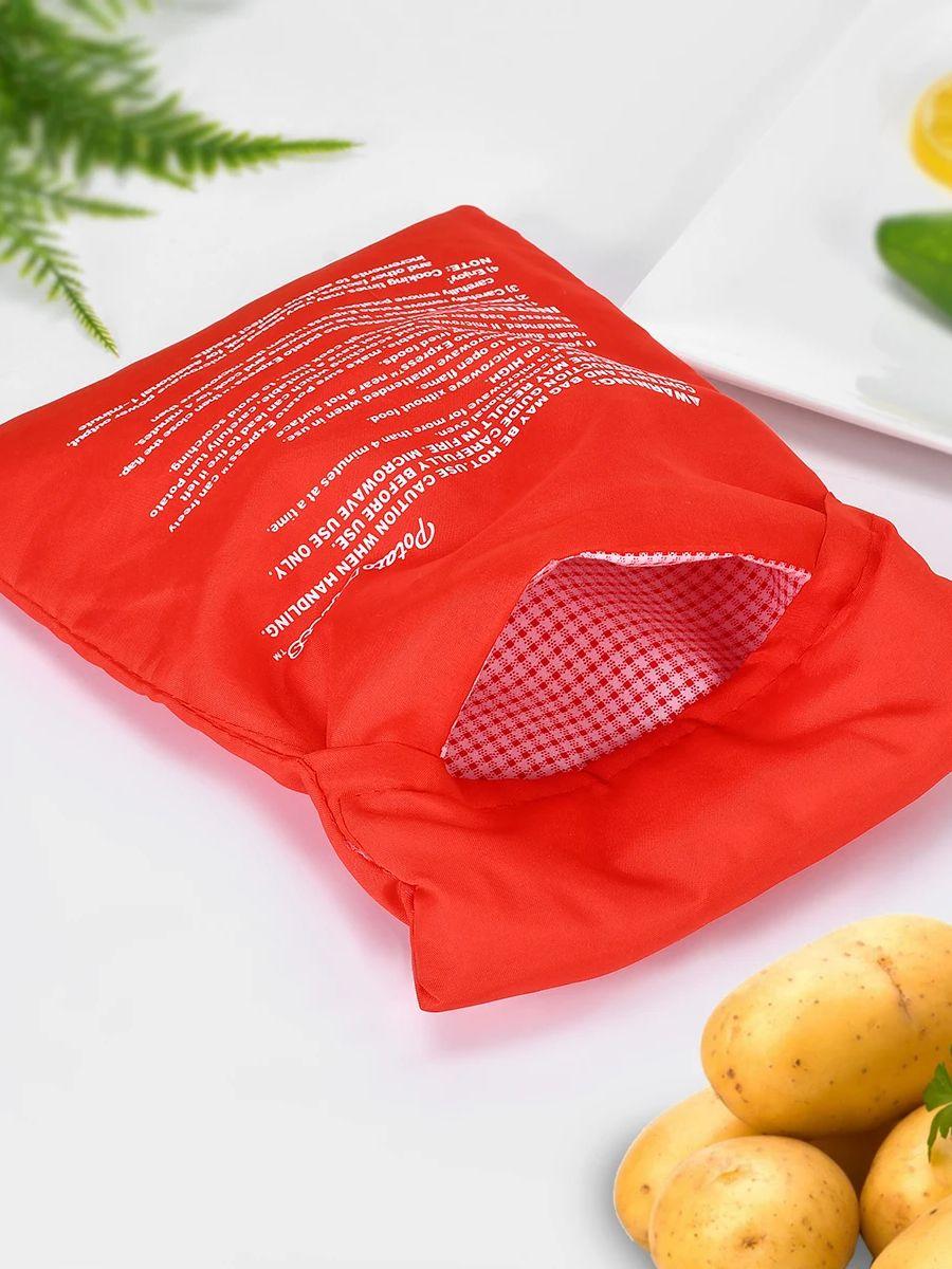 

Мешок для картофеля в микроволновой печи, красный, моющийся и многоразовый, готовит всего за 4 минуты, мешок для приготовления пищи красный