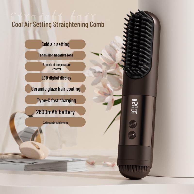 Cross-Border Ionic Hair Straightener Comb: Anti-Scald Design, Fast Heating & High Temperature
