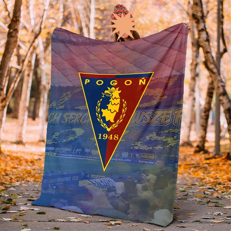 Mks Pogo Szczecin Flannel Blanket Soft Warm All-Season Throw, Design for Camping, Car Travel, Hiking Sofa, Bed, Office Perfect Gift for Parties