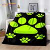 Pets Footprint Sole Series 3D Soft Plush Blanket, cobertor de flanela para sala de estar, quarto, cama, sofá, piquenique, capa para crianças