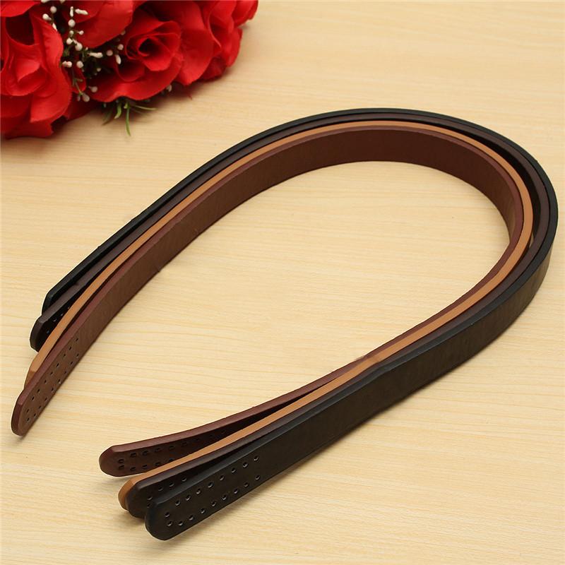 1Pair 60cm PU Leather Bag Strap Sew On Bags Handles Shoulder Handbag Belt Replacement DIY Crocheted Purse Wallet Accessories