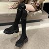 Fashion temperament brown high-end knee platform boots boots 2025 new summer thin tall knight boots