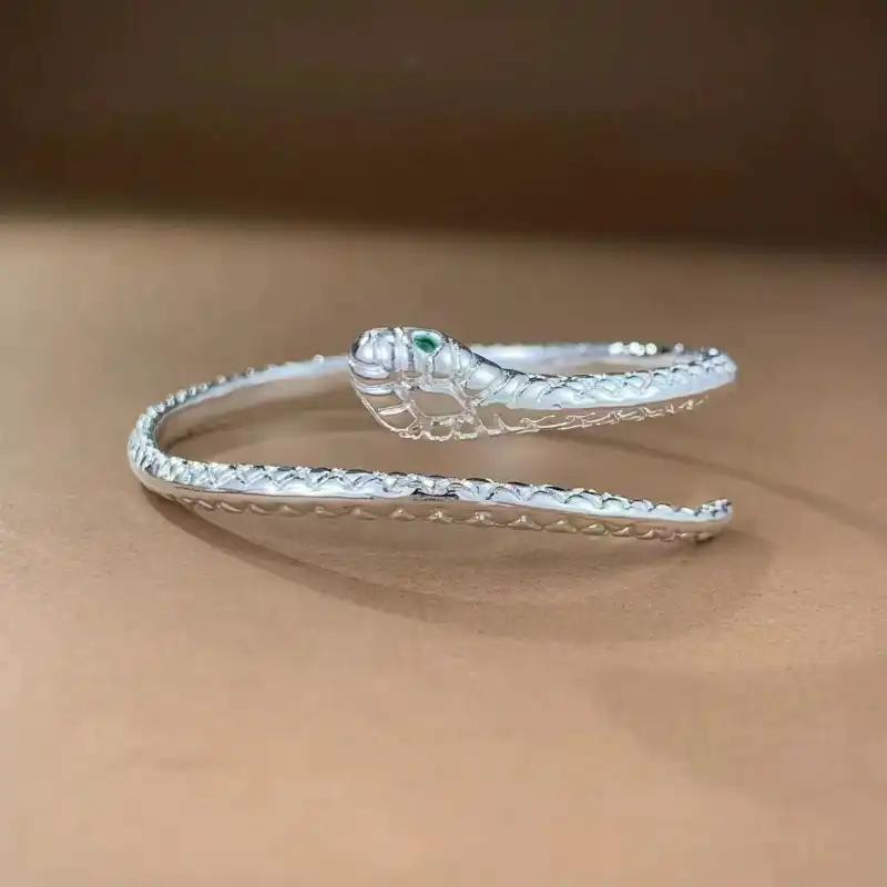 New Fashionable Snake Open Bracelet Women's Light Luxurious and High-end