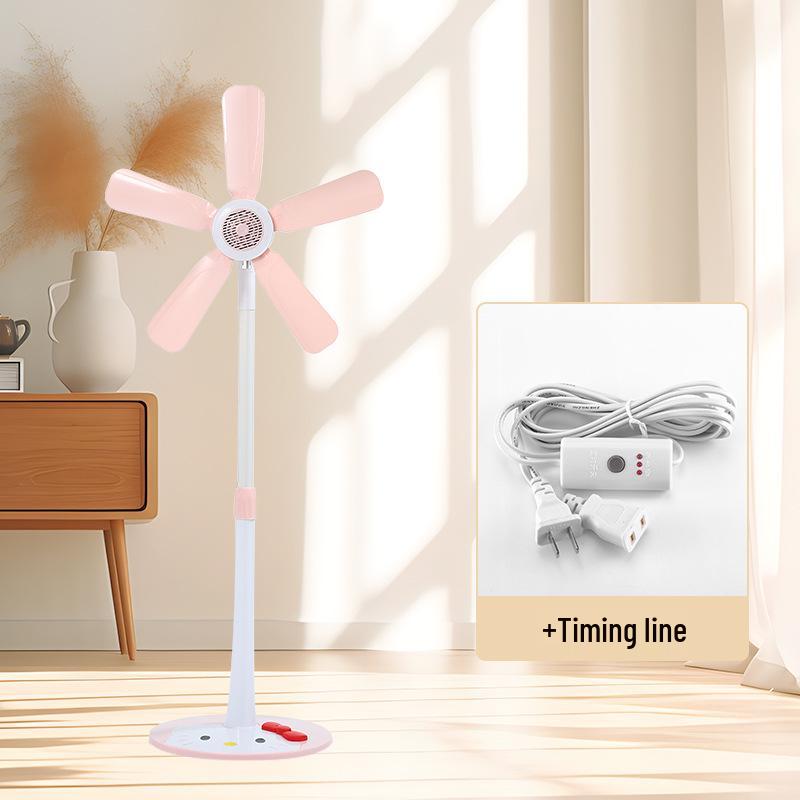 Quiet Small Electric Floor Fan with Soft Blades for Bedroom, Dorm, or Rental