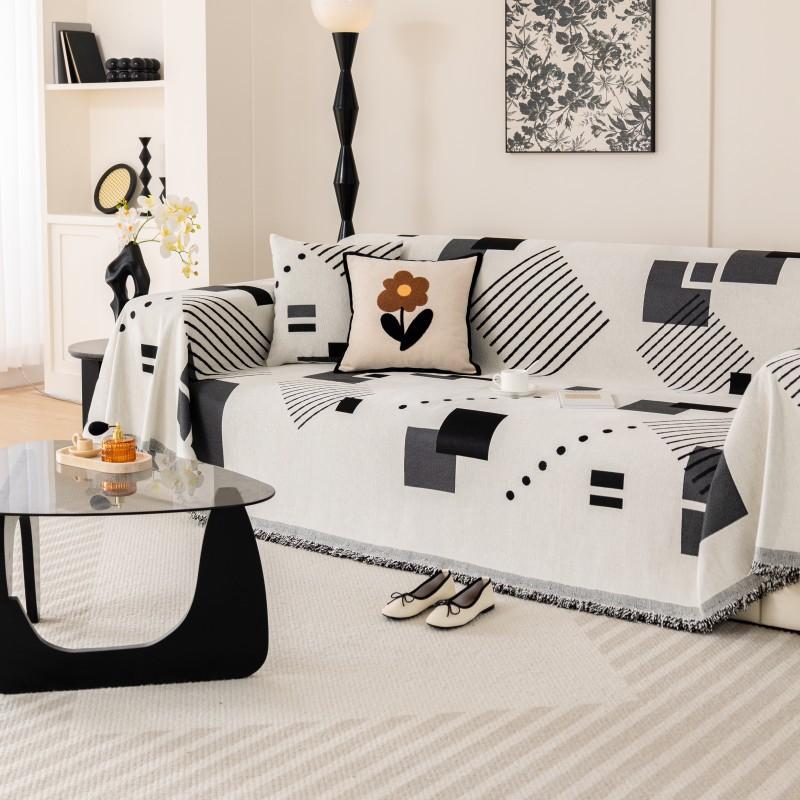 Chenille Sofa Towel Cover Jacquard Universal Four-season New Sofa Cushion Cover Anti-slip Cover Blanket Anti-cat Scratch