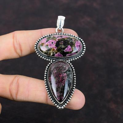תליון Eudialyte תכשיטים מדהימים בעבודת יד תליון כסף סטרלינג 925 תכשיטי אבן חן אמיתית תליון בציר מתנה לילדה תכשיטי הצהרה