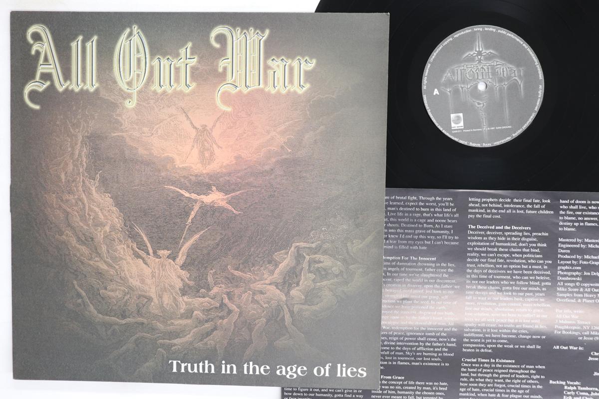 

Виниловая пластинка ALL OUT WAR Truth In The Age Of Lies GAIN011 GAIN GROUND 1997 Германия Рок Б/у