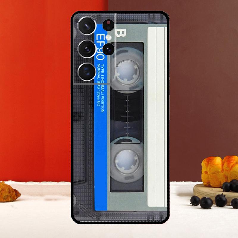 Vintage Cassette Tape Retro Cover For Samsung Galaxy S25 Ultra S22 S23 S24 Plus S20 S21 FE S9 S10 S25 FE Phone Case