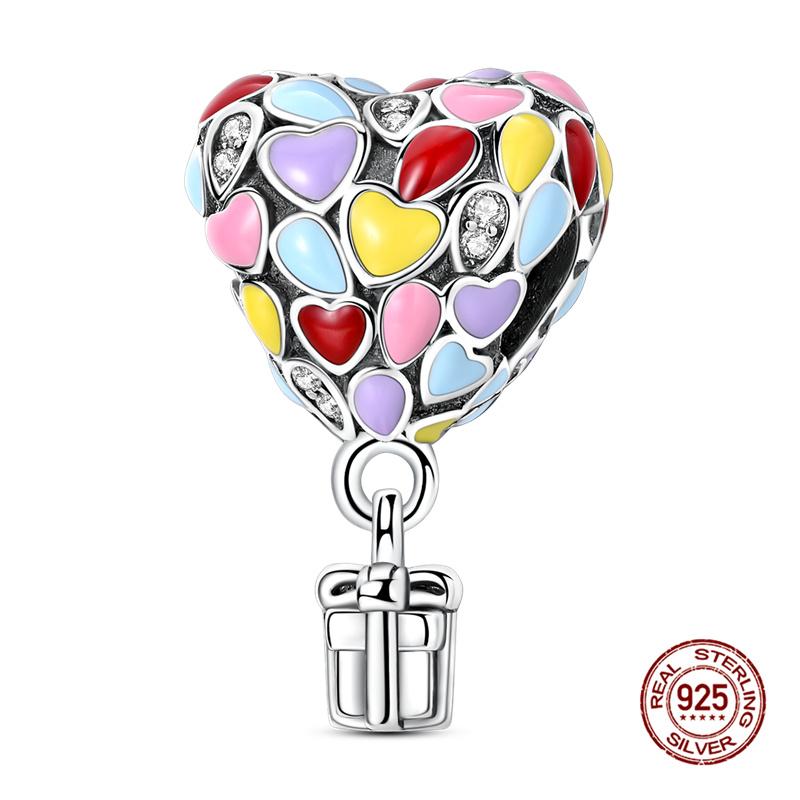 Original Charms Copper Air Balloon Charms Beads Fit 3Mm Original Bracelet Necklace Women Diy Jewelry Gifts
