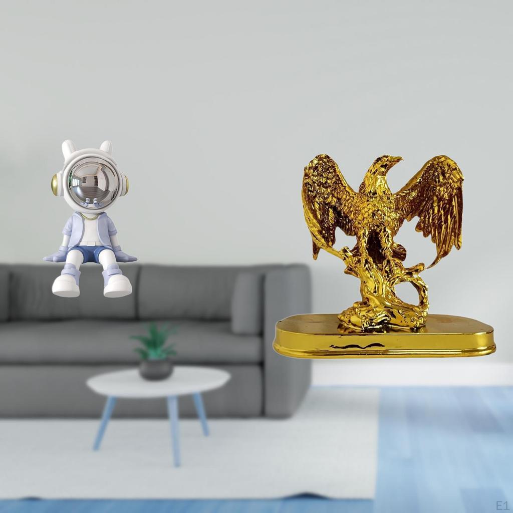 Astronaut Sculpture Modern Nordic Figurine Decorative Resin Statue for Bookshelf Desk Living Room