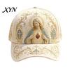 Gardening Sun Hat Baseball Cap for Women, Embroidery Flower Bird Pattern Hat, Morning Walk Adjustable Fit Spring Summer Outdoors