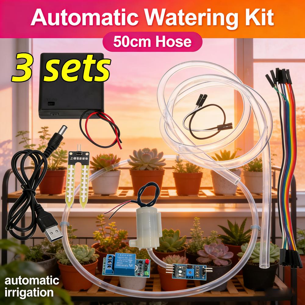 Modulo di Irrigazione Automatica Kit Fai da Te per Arduino Sensore di Umidità del Suolo Tubo da 50cm Mini Pompa dell'Acqua Modulo di Irrigazione Automatica