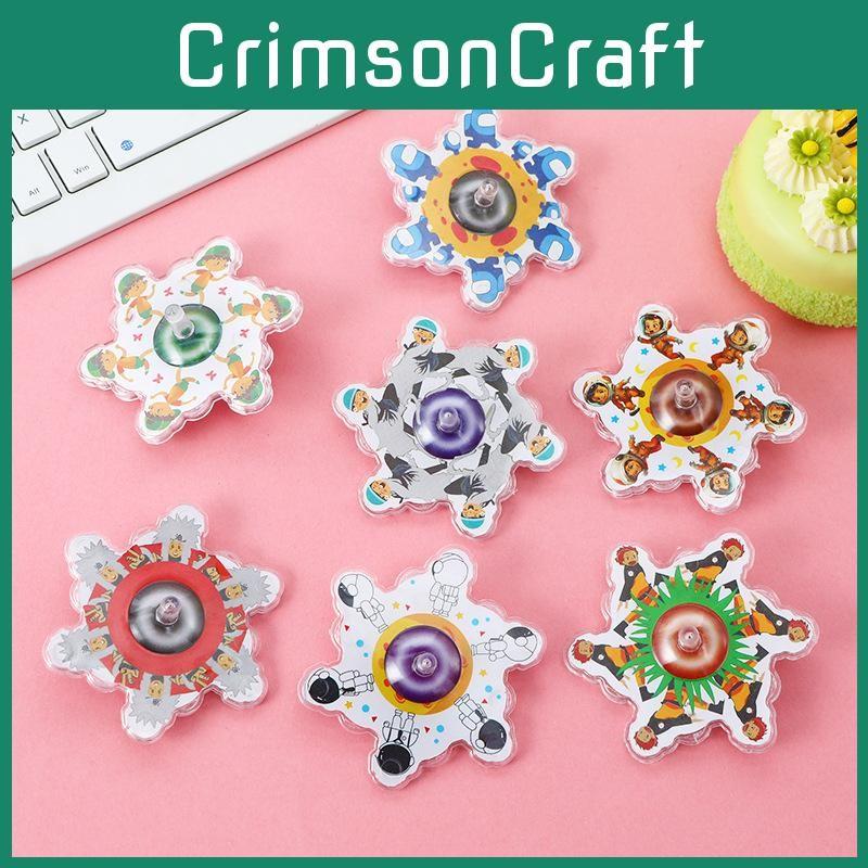 Cartoon Kids Toy Figure Pattern Gyroscope For Childrens Day Gift School Activity