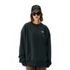 Puma Downtown Oversized Crew Embroidered Logo Solid Color Round Neck Pullover Sweatshirt Women sweatshirt Dark-Green 533052-80