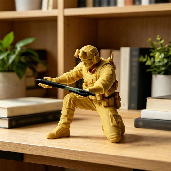 3D Printed Man Pen Holder Kneeling Soldier Grim Reaper Ninja Knight Warrior Statue of Liberty Pencil Stand Home Office Decoration Ornament