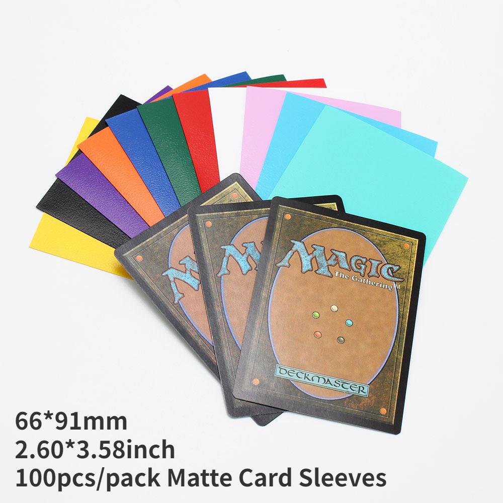100PCS 66*91mm Penny Color Matte Katana Trading Card Sleeve Holder TCG Cards Protector for MTG Card Baseball card Sleeves