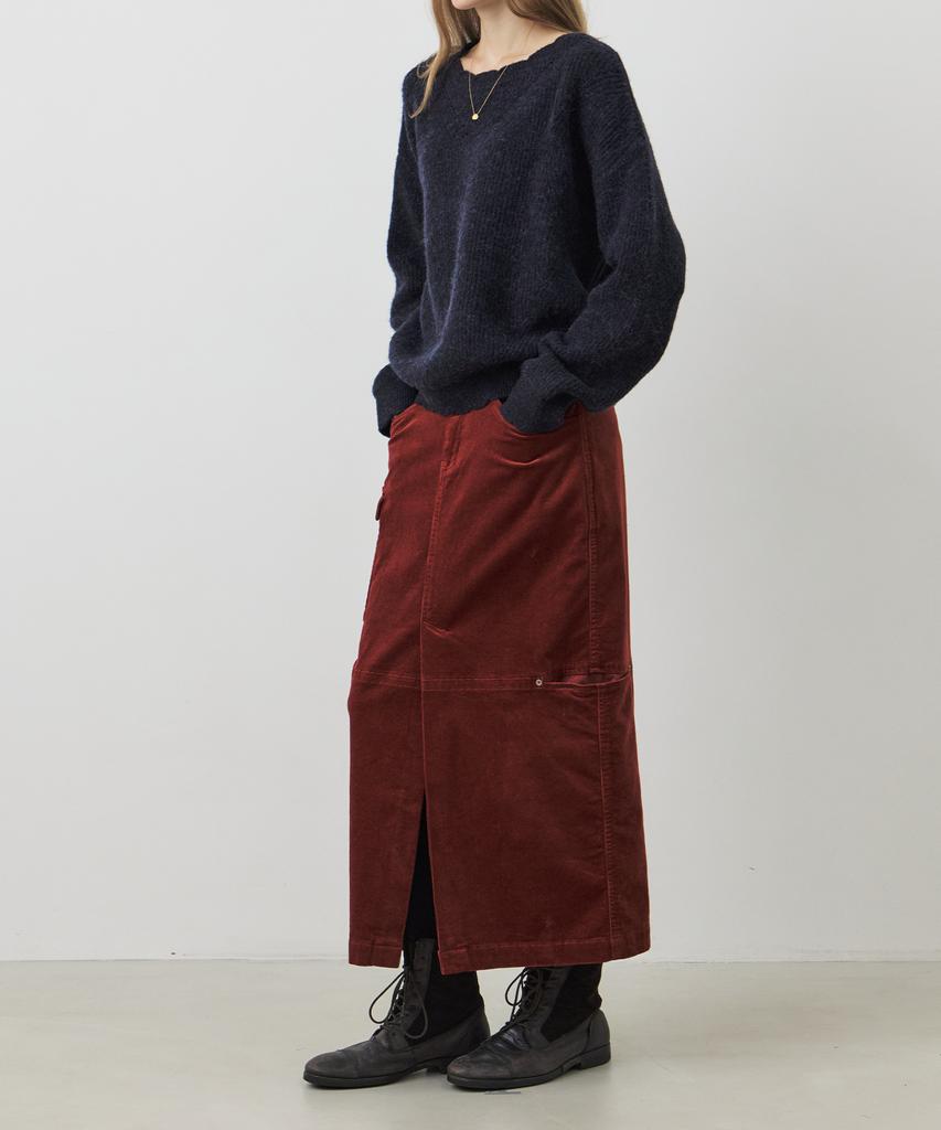 City Breeze Corduroy Utility Skirt_Burgundy