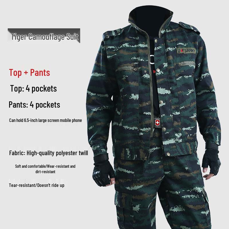 

Камуфляжные комплекты рабочей одежды для сварки: Прочные мужские и женские защитные строительные костюмы 3XL [160-175 lbs]