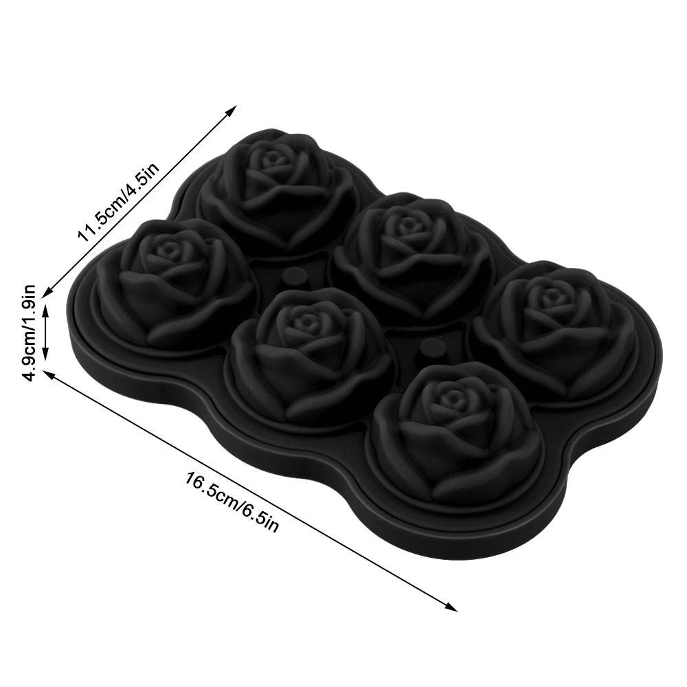 Easy Release Rose Ice Cube Tray 6 Cubes Ice Making Accessory Silicone Ice Cube Mold Home