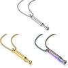 Titanium Steel Whistle Pendant Necklace With Adjustable Chain For Men Women