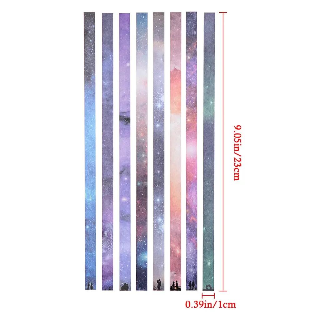 210pcs/lot Happy Glow In Dark Lucky Star Origami Fluorescence Folding Strip Paper Best Wishes Handcraft Gift Craft Paper Decor