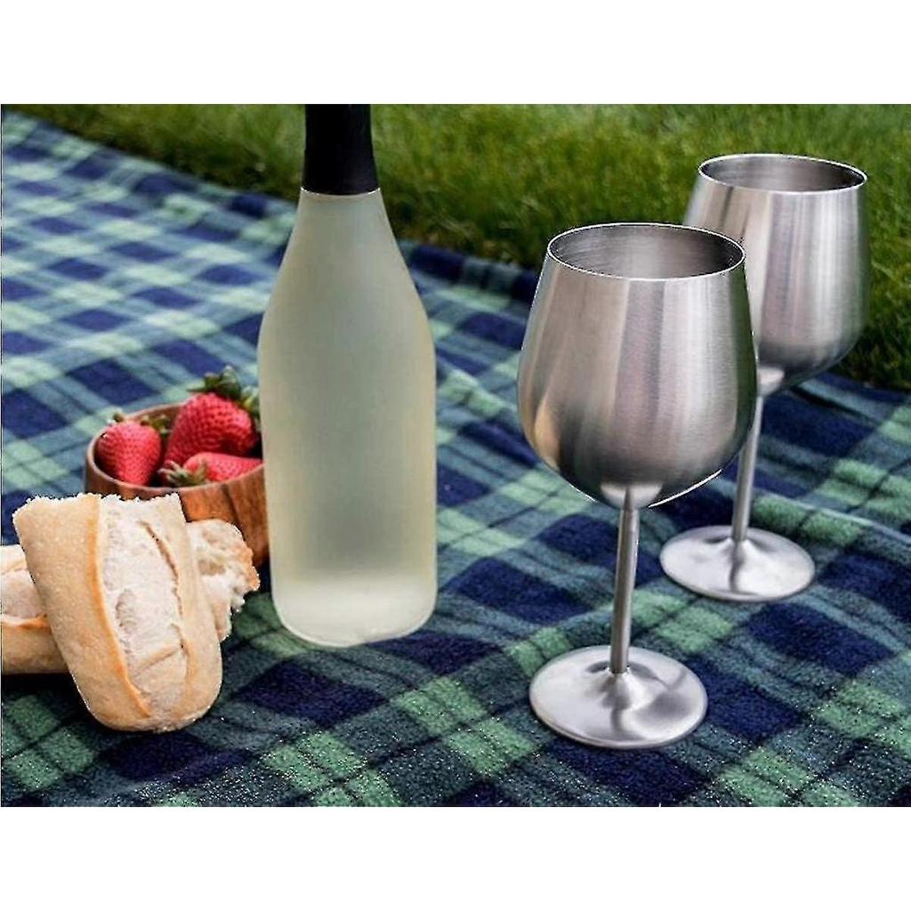 Wine Dlass, 2 Stainless Steel Cocktail Dlasses