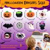 60 Pieces Halloween Erasers for Kids Bulk - Cute Double-Sided Printed Pumpkin Bat Ghost Pencil Erasers in Rubber, Mini 0.8-1 Inch School Supplies