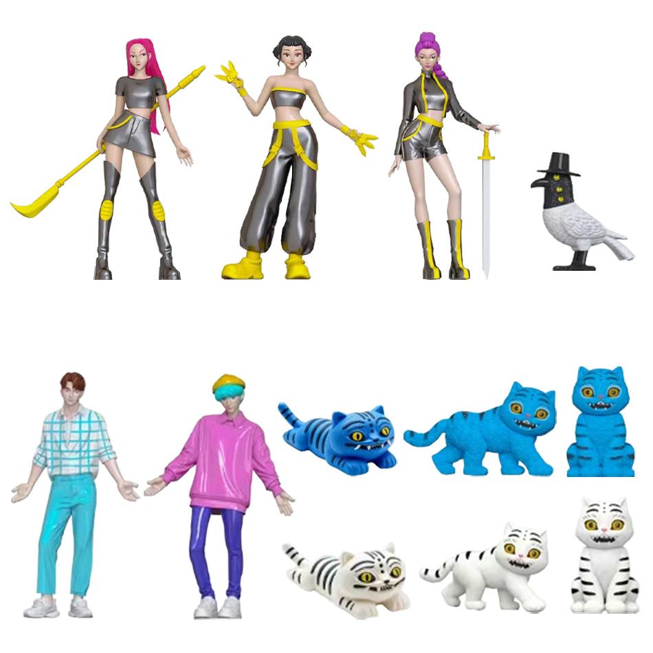 Anime 24 Stück Kpop Dämonenjäger Box Dämonenjäger Rumi Mira Zoey Tiger Spielzeug Schreibtischdekoration Statuen Ornament Kind Weihnachtsgeschenke