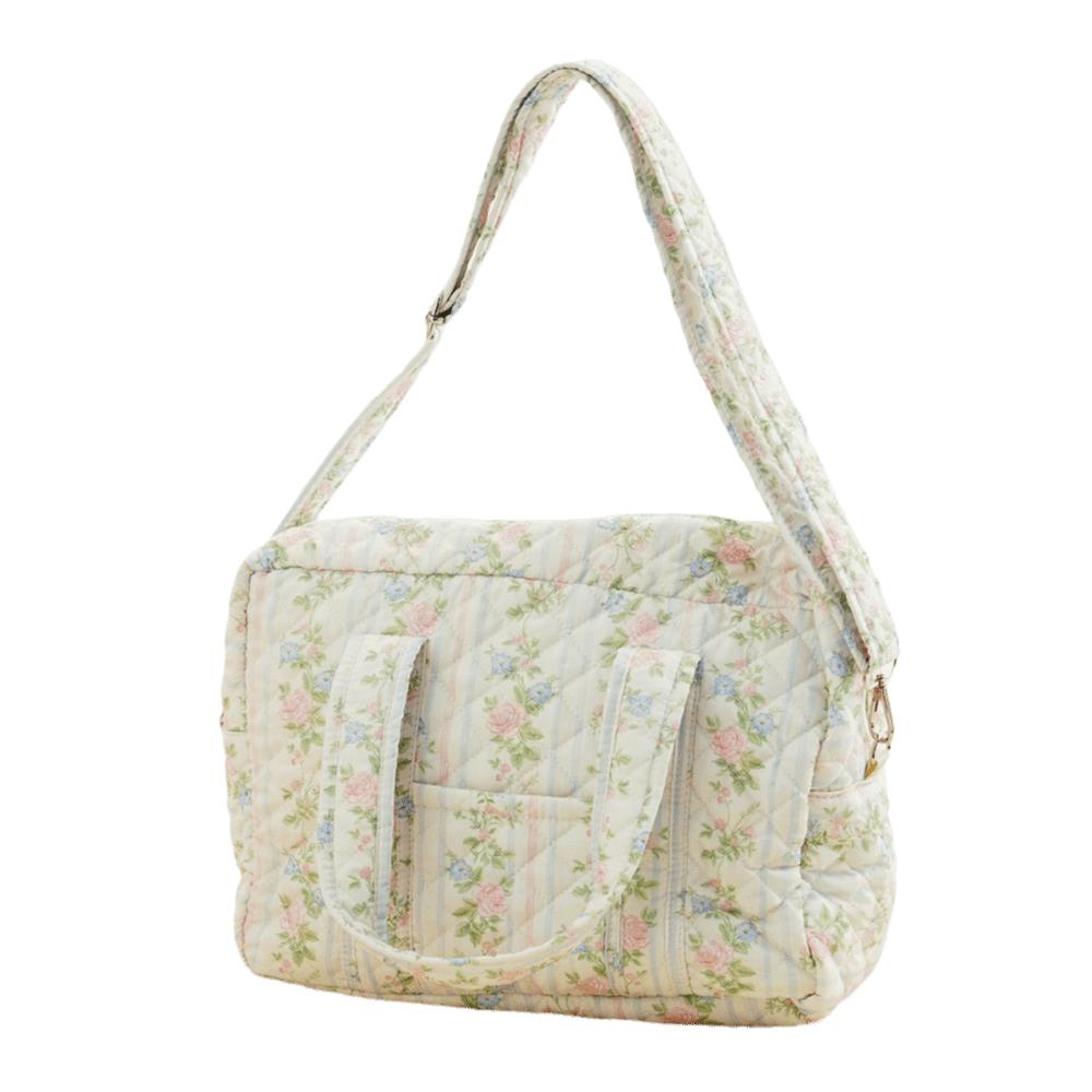 Quilted Baby Diaper Tote Bag Polyester Fabric Nappy Changing Bag Fashion Mummy Bag Mom