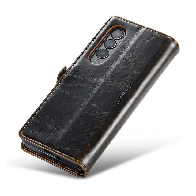 Anti -Slip Comfortable Leather Wallet Case For Samsung Galaxy Z Fold 4 Fold4 5g Fold3 Fold 3 Shockproof Phone Accessories Cover