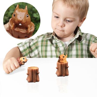 Squeeze Squirrel Cup Evil Decompression Tree Stumps Rubber Children'S Toy Gifts
