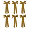 6Pcs Velvet Ribbon Bow Tie Christmas Tree Decorations Xmas Ornaments for Home Party Garland Festive Holiday Decor Indoor Outdoor Use
