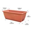 Window Box Planter Rectangular Flower Pot Multifunction Shatterproof with Drainage Holes for Yard Patio Indoor Porch Balcony