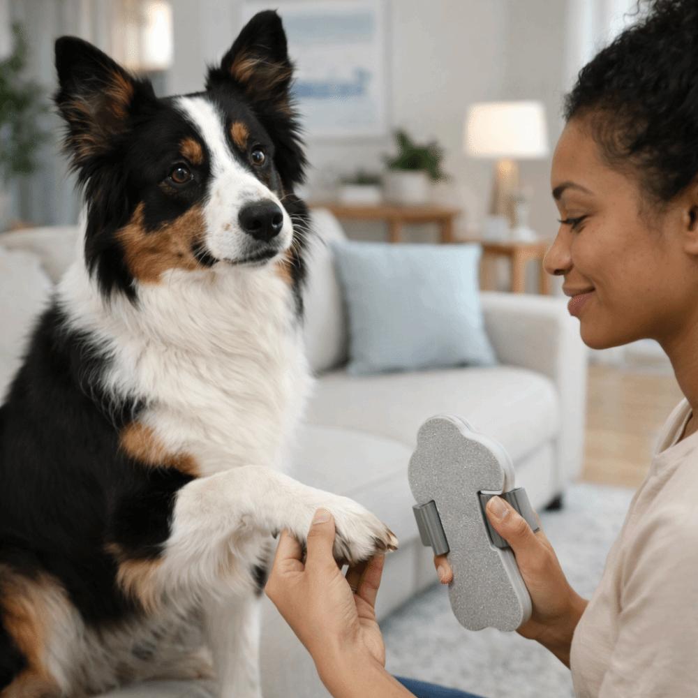 Manual Dog Nail File Board Adjustable Strap Cat Nail Scraper Pet Claw Grinder  Paw Care