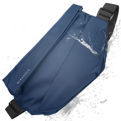 Tough and Large Shoulder Perfect for Commuting or This BURANOUS Body Bag Is Perfect for Sudden Rain Showers and Easily Stores 1L Water Material,