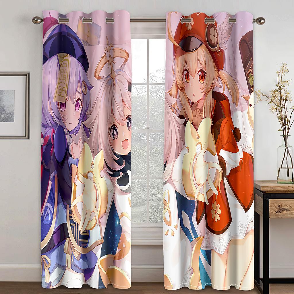 3D Sexy Cartoon Beauty Game Character Curtains 2 Panel for Boys Girls Room Bedroom Living Room Decor