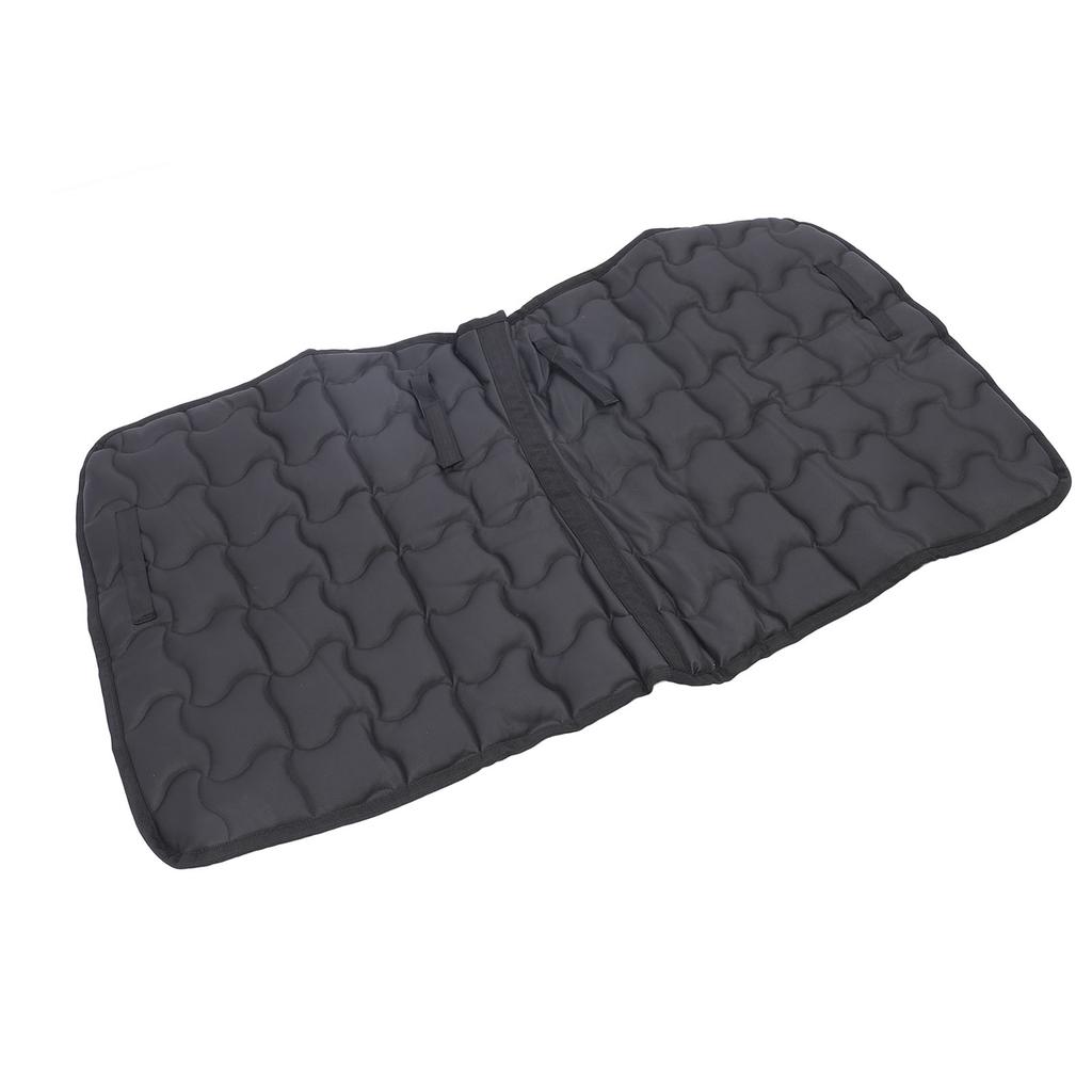 Horse Saddle Pad Breathable Abrasion Proof PU Leather Horse Saddle Cloth Riding Equipment Black