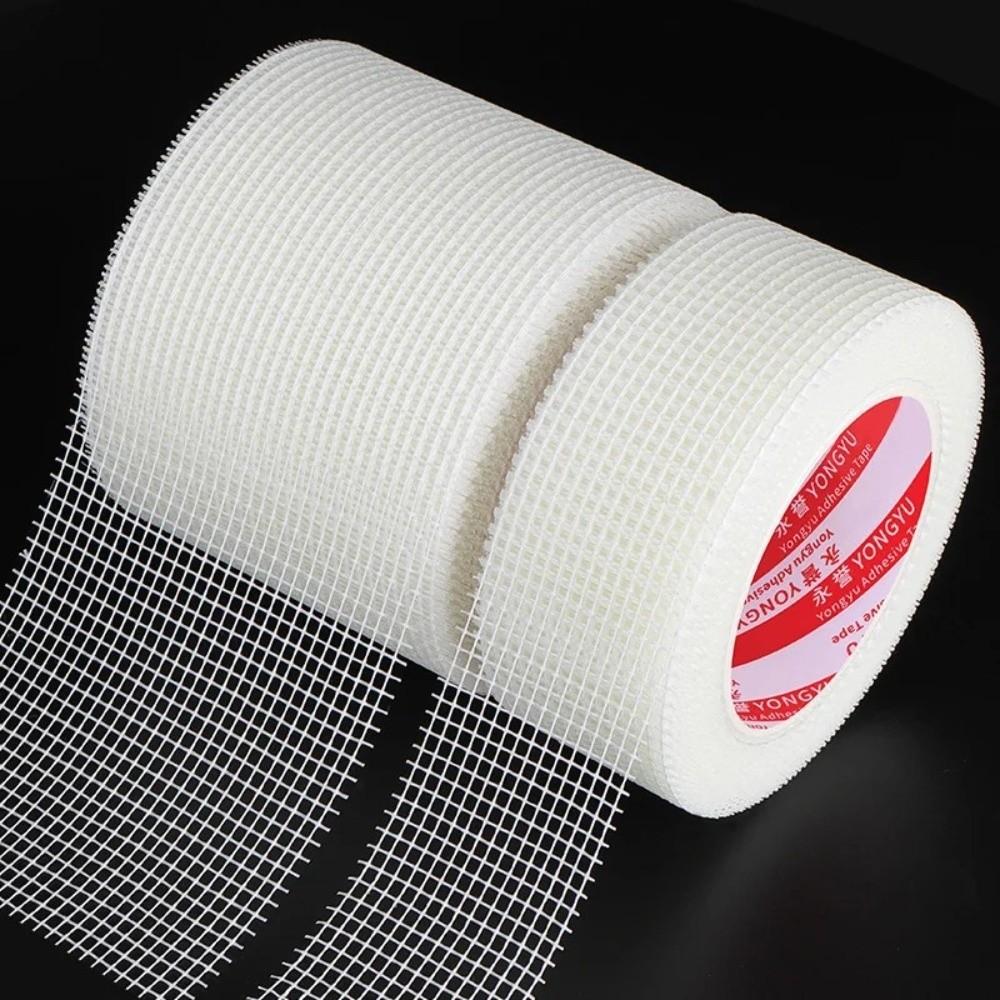 Self-Adhesive Drywall Joint Tape Alkali Resistant Heavy Duty Fiber Mesh Crack Patch Tape Fiberglass Drywall Repair Tape