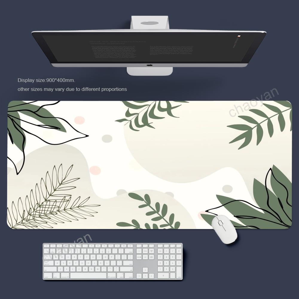 Flowers Plants Mouse Pad Large Computer Office Game Table Mats XXL Rubber Antislip Gaming Keyboard Mousepads Long Desk Pads