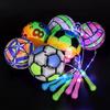 Racket Ball Luminous Football Park Fitness Inflatable Elastic Ball Children's Toy Stall Night Market Flashing Ball