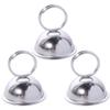 3 pièces Porte-cartes en acier inoxydable argenté Design minimaliste multifonctionnel Pinces à notes métalliques Base stable Cadre photo message