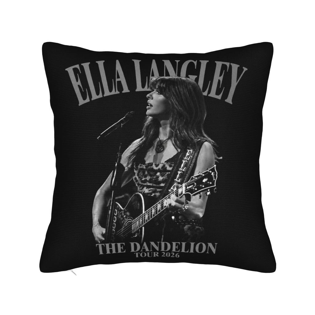 Ella Langley Die Löwenzahn-Tour Kissenbezug Druck Polyester Kissenhülle Geschenk Wurfkissenbezug Bett Quadratisch 18 Zoll