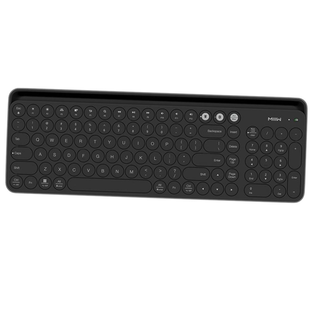 Dual-Channel Keyboard, 2.4 GHz/ With Soft Smartphone Stand Slot, Supporting Multi Switching- Black
