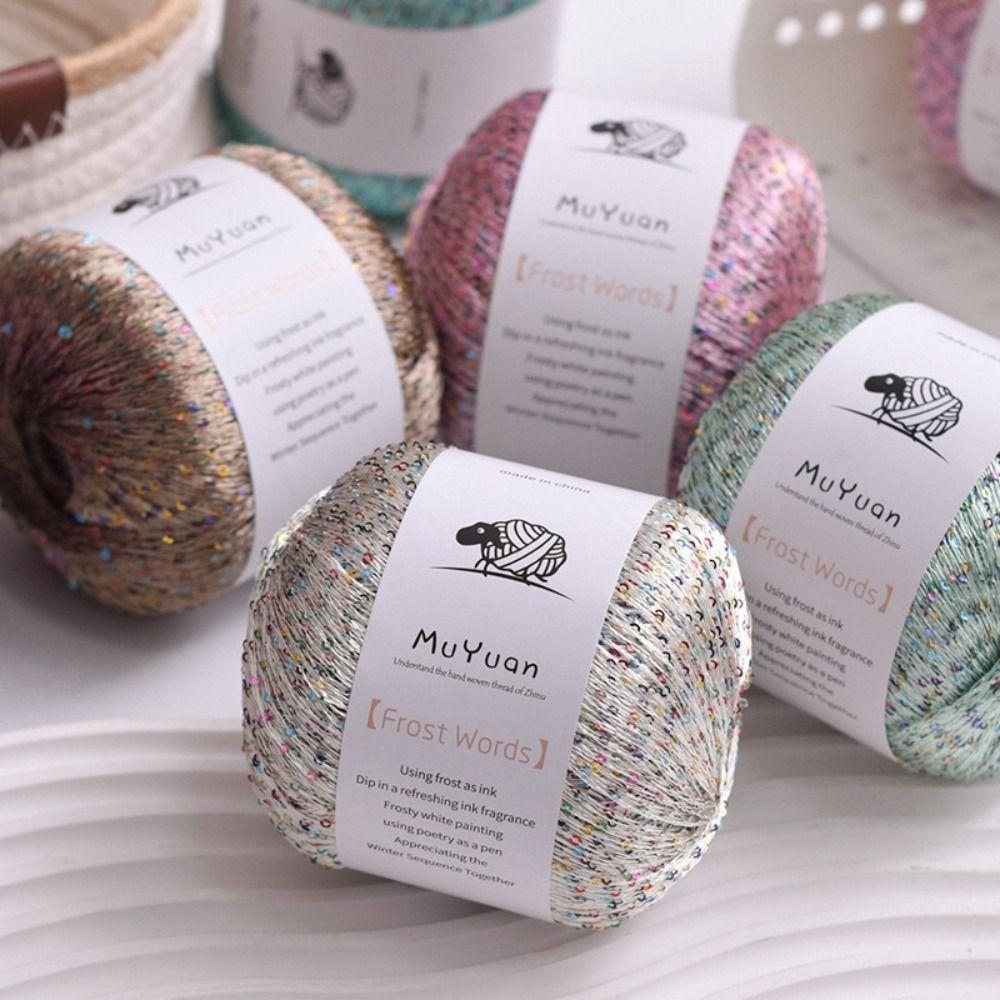 Dense Sequin Crochet Thread Nylon Crochet Supplies Handmade DIY Woven Thread Handmade Projects